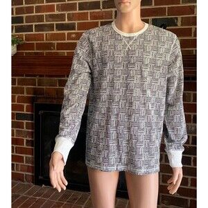 Calvin Klein Men's Black Top Cotton Blend Long Sleeve Size Large T Shirt New